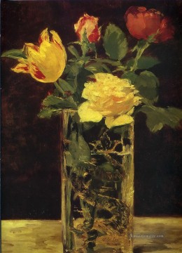 Rose und Tulpe Eduard Manet Ölgemälde